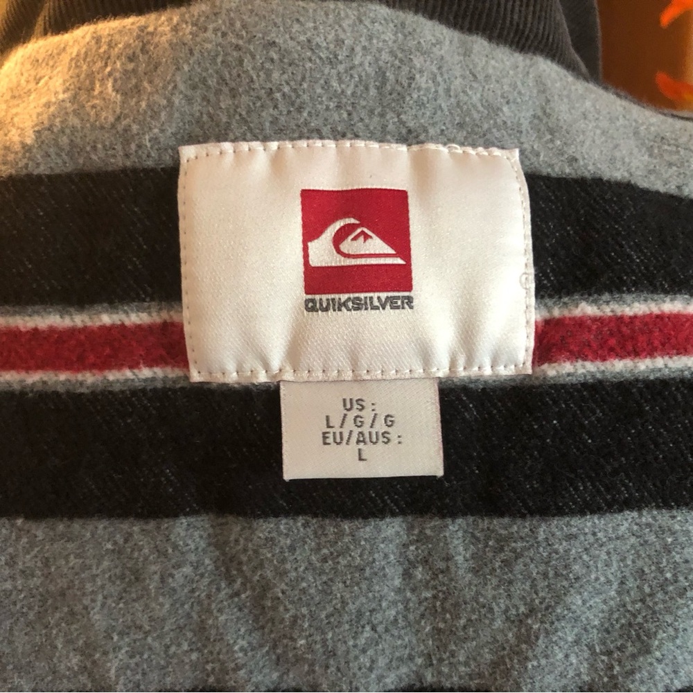 EUC Quiksilver Men's Charcoal Jacket - Picture 6 of 7